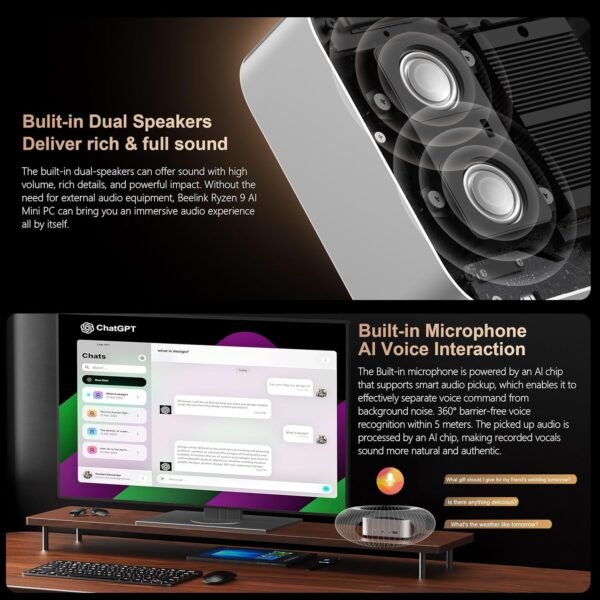 81cJJX6SXhL._AC_SL1500_ Beelink SER9 AI Mini PC Review AMD Ryzen 9 Gaming Performance