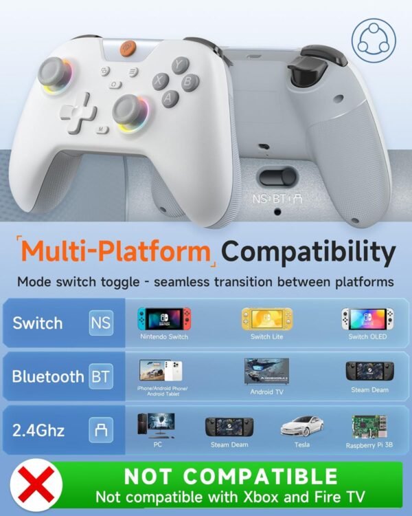 81sIu6NHoxL._SL1500_ EasySMX Wireless Bluetooth Controller Review Hall Triggers RGB Multi-Platform Gaming Experience